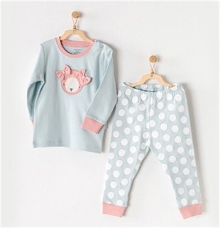 Andywawa Kız Çocuk 2li Pijama Takımı Mint AC23393
