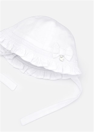 Mayoral Kız Bebek Fiyonklu Şapka Beyaz 9487